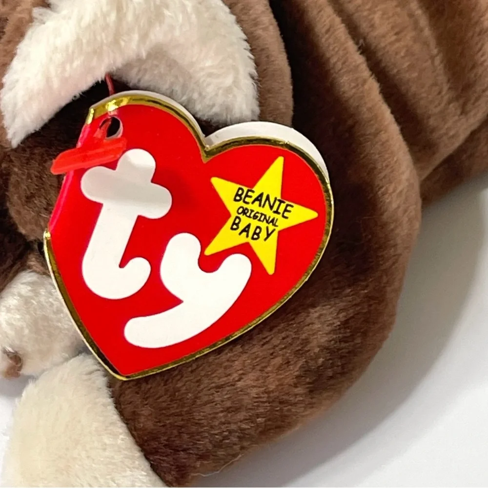 Ty Beanie Baby Pounce the Cat Stuffed Animal Brown